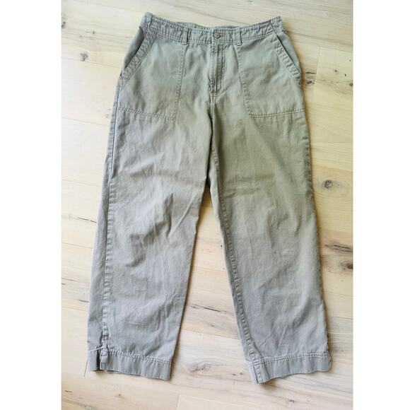 VTG Women’s Wide Leg Khaki Chino Pants Utility Pockets Waist 29 Classic Workwear - Picture 2 of 8